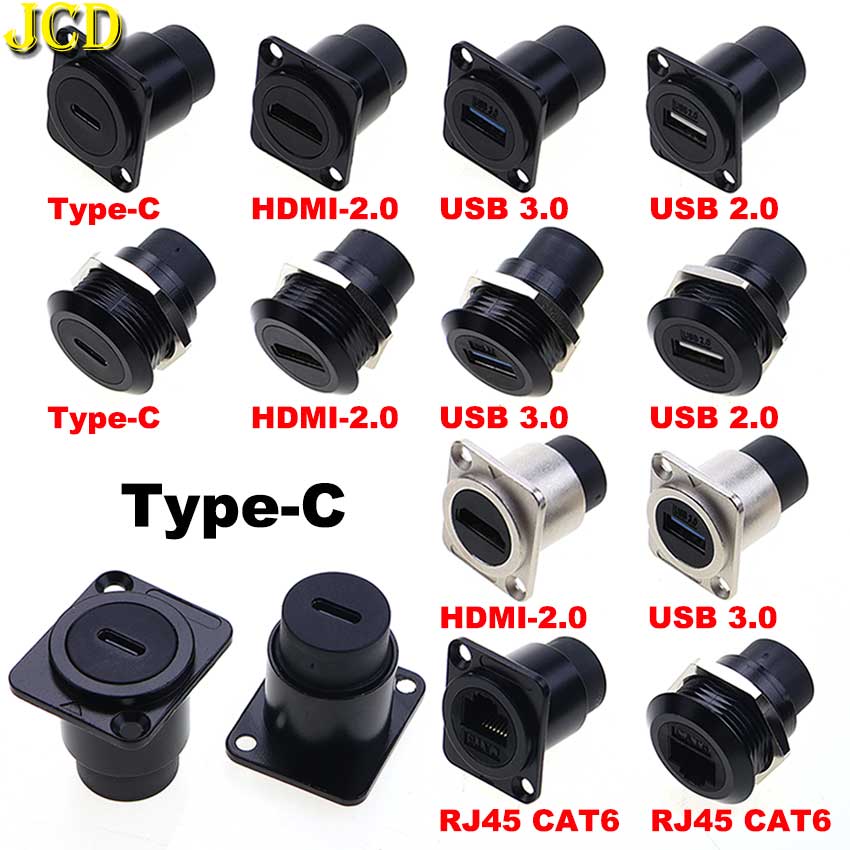Transmission Jack Adapter - RJ45 USB 2.0 3.0 HDMI-2.0 Tipo-C