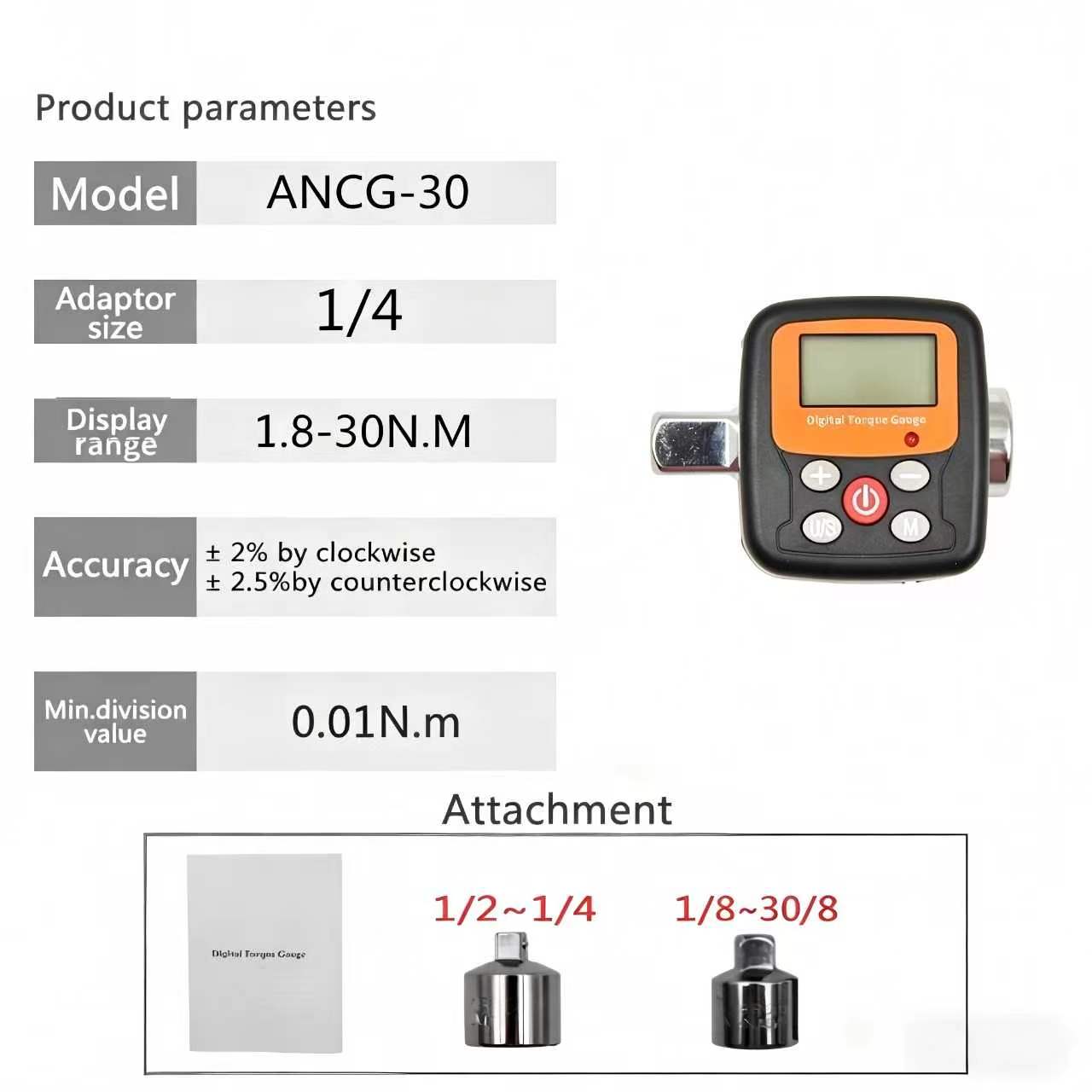 1/4 ''3/8 ''1/2 Azienda Chiave - Torque Wrench Digital recensione e prezzo